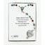 Multicolored birthstone personalized rosary. In a Charming Rosary gift box with card message.