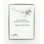 Crystal lined pearl rosary bracelet with an engraved disc and charms in a Charming Rosary gift box with card message.