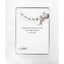 White pearl memorial rosary bracelet with a photo charm and engraved disc. In a Charming Rosary gift box with card message.