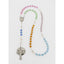 Custom rosary with multiple color birthstones and pearl.