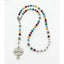 Multicolored birthstone personalized rosary with Grandma in beads.