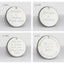 Charming Rosary engraved disc options for a custom wedding rosary.