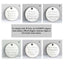 Charming Rosary engraved disc options for Ann Arbor football rosary gift.