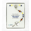 Ann Arbor football rosary In Charming Rosary gift box with card message