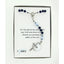 Dark blue & light blue boys baptism rosary in Charming Rosary gift box with card message.