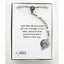 Grey pearl and pink crystal girl’s baptism rosary in Charming Rosary gift box with card message.