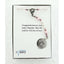 White pearl and pink crystal girl's baptism rosary in Charming Rosary gift box with card message.