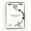 Dark blue memorial rosary beads with photo centerpiece in Charming Rosary gift box.