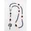 Detroit basketball rosary with red and white pearls. 