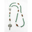 East Lansing football rosary with green and white pearls.