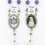 Custom school rosaries with front and back photo centerpieces. 