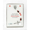 Detroit hockey rosary In Charming Rosary gift box with card message