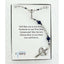 Grey and dark blue boy’s first communion rosary in Charming Rosary gift box with card message.