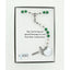 Green and white boy’s first communion rosary with engraved disc in Charming Rosary gift box with card message.