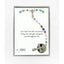 Multiple color birthstone girl’s first communion rosary in Charming Rosary gift box with card message.