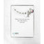 White pearl memorial rosary bracelet with a photo charm and engraved disc. In a Charming Rosary gift box with card message. 