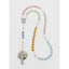 Custom rosary with multiple color birthstones and pearl. 