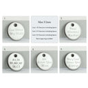 Charming Rosary engraved disc options for mom's rosary bracelets. 