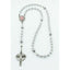 Grey memorial rosary with photo centerpiece for a personalized memorial gift.