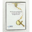 White pearl and gold accents wedding rosary with an engraved disc in a Charming Rosary gift box with card message. 