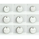 Charming Rosary engraved disc options for a bridal rosary bracelet. 